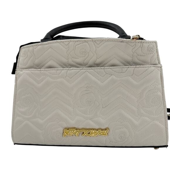 Betsey Johnson Faux Leather Quilted Big Bow Gold Hardware Purse Removable Strap - Picture 6 of 15